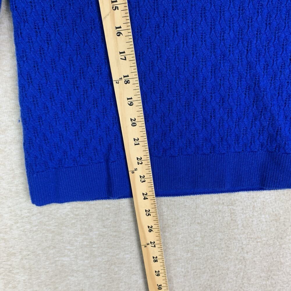 Jason Wu 100% Cashmere Sweater Womens M Royal Blue V Neck Pullover Knit Miss Wu - Picture 8 of 9